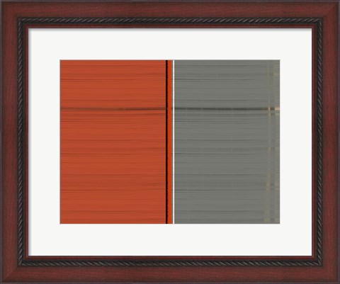 Framed Grey And Brown Print