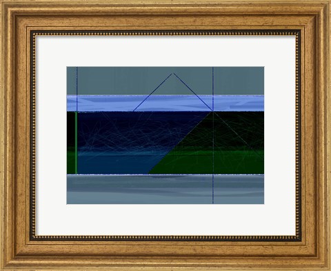 Framed Blue And Green Print