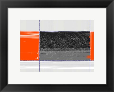 Framed Orange And Black Print