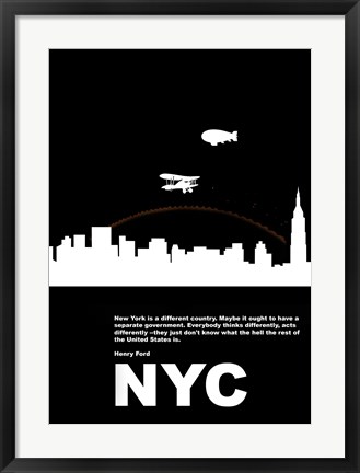 Framed New York Night Print