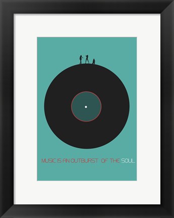 Framed Music Is An Outburst Of The Soul Print