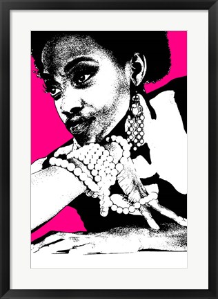Framed Aisha Pink Print