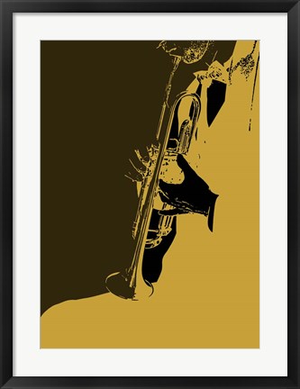 Framed Jazz Orange 1 Print