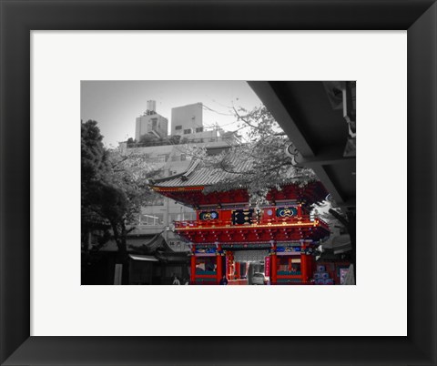 Framed Temple In Tokyo Print