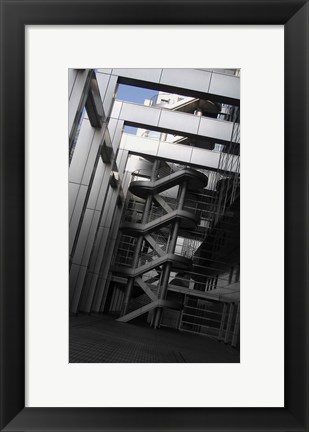 Framed Stairs Fuji Building Print