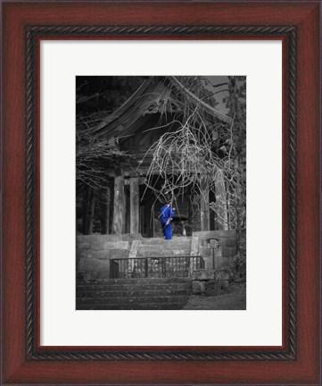 Framed Monk And Bell Print