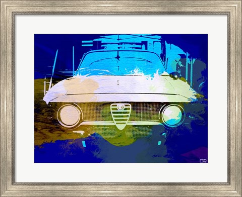 Framed Alfa Romeo Watercolor Print