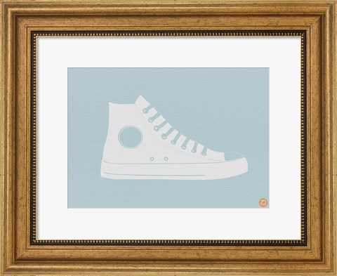 Framed White Shoe Print