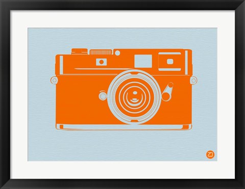 Framed Orange Camera Print