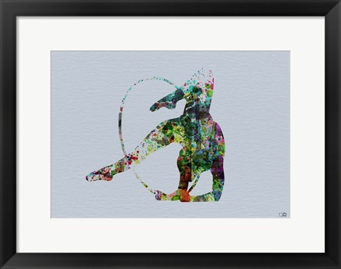 Framed Dancer Watercolor 3 Print