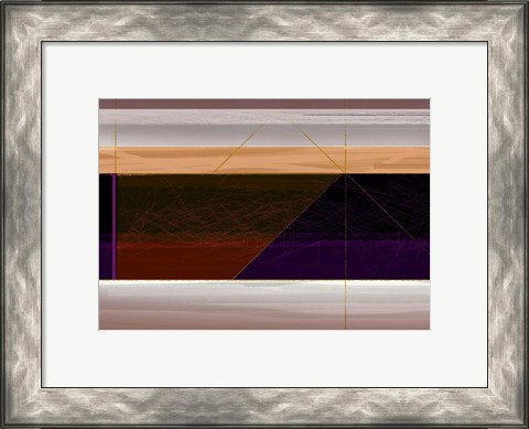 Framed Abstract Brown and Yellow Print
