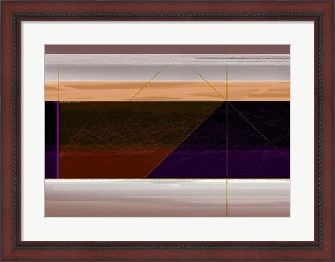 Framed Abstract Brown and Yellow Print