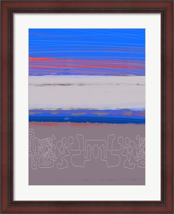 Framed Abstract  Blue View 1 Print