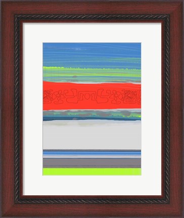 Framed Abstract  Blue View 4 Print