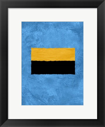 Framed Blue and Square Theme 1 Print