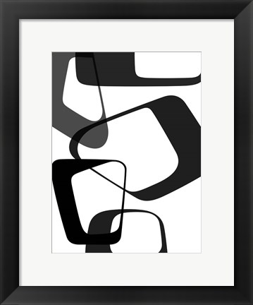 Framed Abstract Rings 2 Print