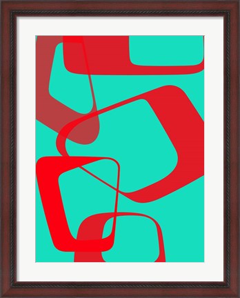 Framed Abstract Rings 4 Print