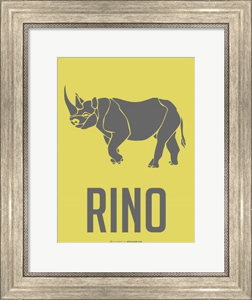 Framed Rhino Grey Print