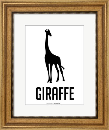 Framed Giraffe Black Print