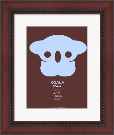 Framed Blue Koala Multilingual Print