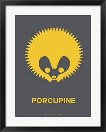 Framed Yellow Porcupine Multilingual Print