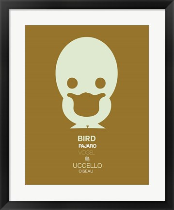 Framed Yellow Bird Multilingual Print