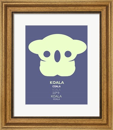 Framed Yellow Koala  Multilingual Print