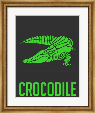 Framed Crocodile Green Print