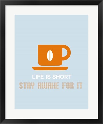 Framed Coffee Orange Print