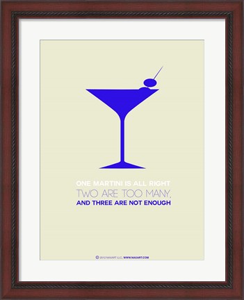 Framed Martini Blue Print