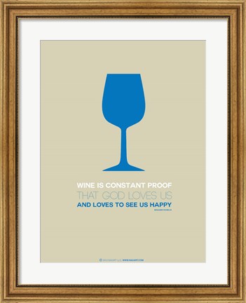 Framed Wine Blue Print