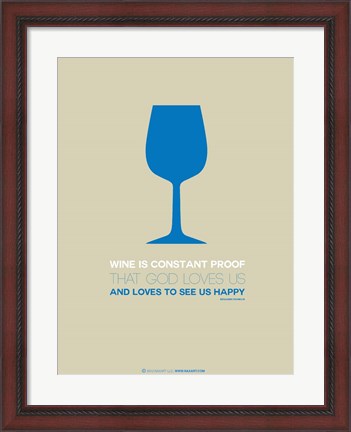 Framed Wine Blue Print