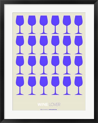 Framed Wine Lover Purple Print