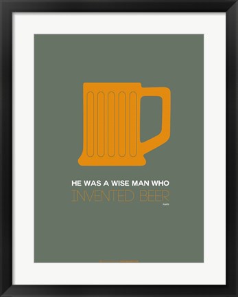 Framed Orange Beer Mug Print