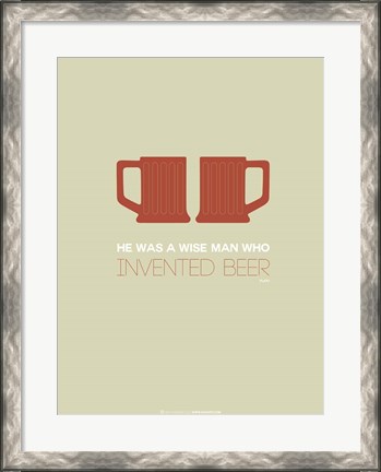 Framed Two Beer Mugs Print
