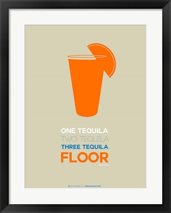 Framed Orange Tequila Shot Print
