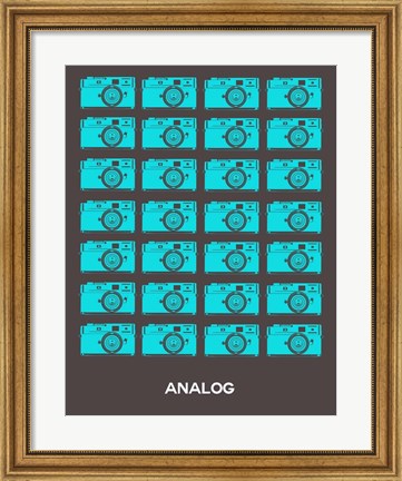 Framed Analog Blue Camera Print