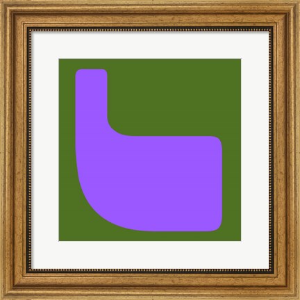 Framed Letter L Purple Print