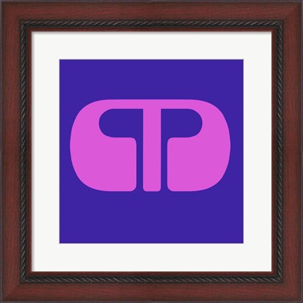 Framed Letter M Purple Print