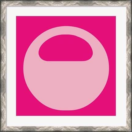 Framed Letter O Pink Print
