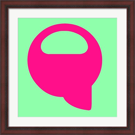 Framed Letter Q Pink Print