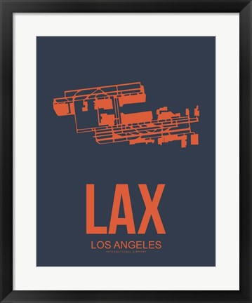 Framed LAX Los Angeles 3 Print