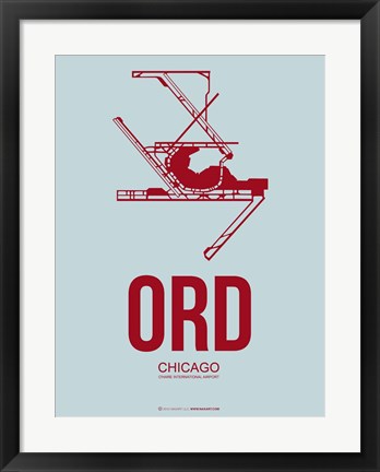 Framed ORD Chicago 3 Print