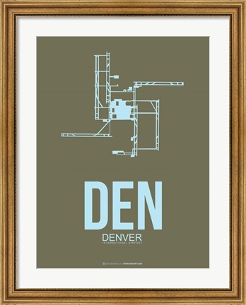 Framed DEN Denver  3 Print