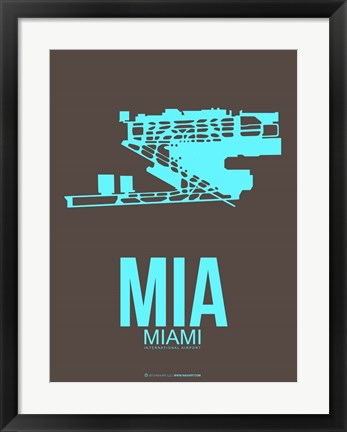 Framed MIA Miami 2 Print