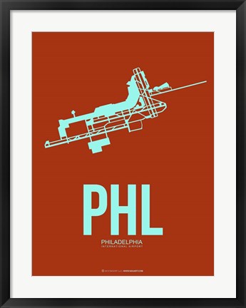 Framed PHL Philadelphia 2 Print