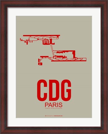 Framed CDG Paris 2 Print