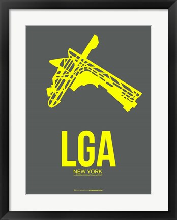 Framed LGA New York 1 Print