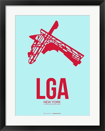 Framed LGA New York 2 Print