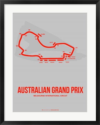 Framed Australian Grand Prix 1 Print